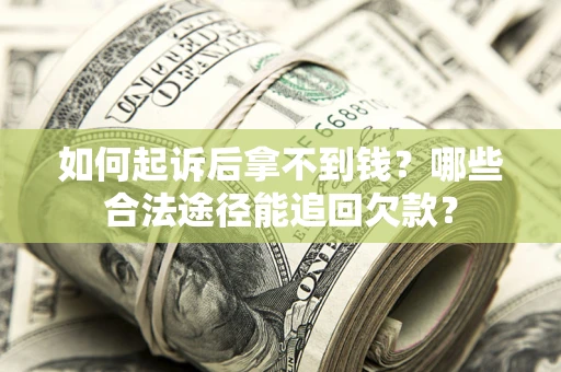 武汉如何起诉后拿不到钱？哪些合法途径能追回欠款？