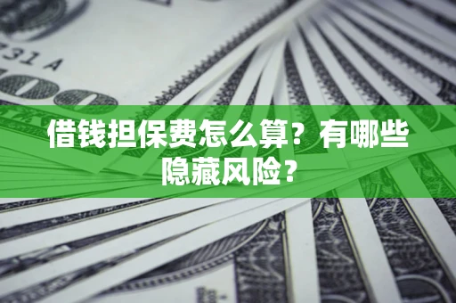 武汉借钱担保费怎么算？有哪些隐藏风险？