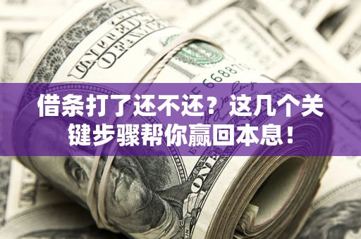 武汉借条打了还不还？这几个关键步骤帮你赢回本息！
