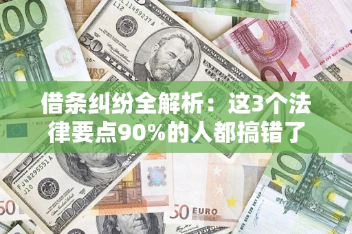 武汉借条纠纷全解析：这3个法律要点90%的人都搞错了
