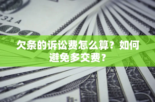 武汉欠条的诉讼费怎么算？如何避免多交费？