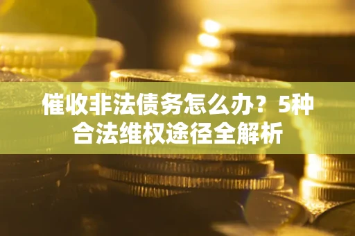武汉催收非法债务怎么办？5种合法维权途径全解析