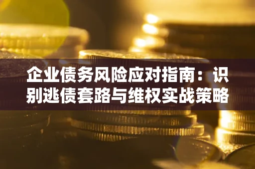 武汉企业债务风险应对指南：识别逃债套路与维权实战策略