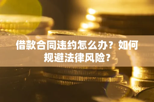 武汉借款合同违约怎么办？如何规避法律风险？